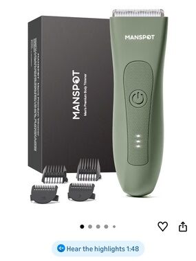 Manspot Olive Green Men's Electric Body Trimmer new in box